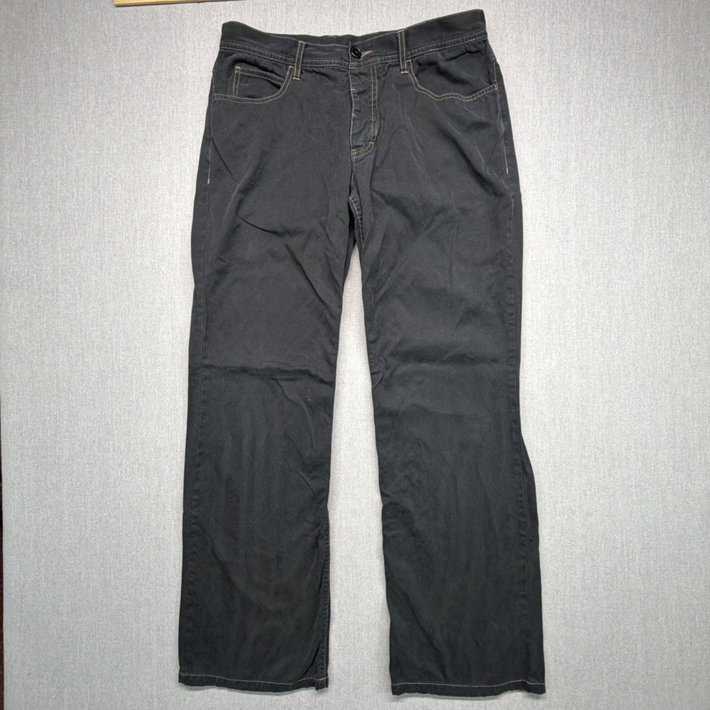 James Perse Jeans Mens 32 Black Regular Straight 5-Pocket 33x32 MISSING BUTTON